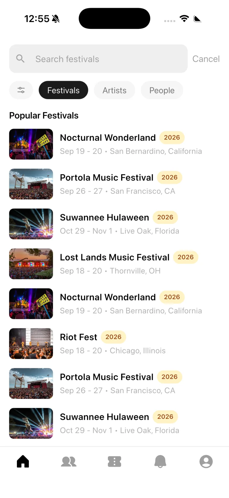 Festival search in Mela listing upcoming festivals